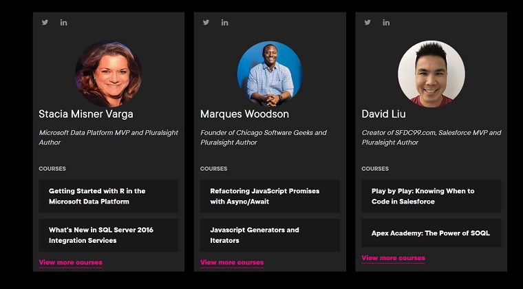 pluralsight instructors