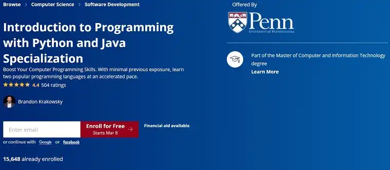 Introduction to Programming with Python and Java | Coursera