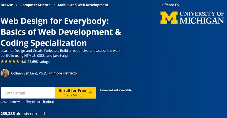 Web Design for Everybody: Basics of Web Development & Coding | Coursera